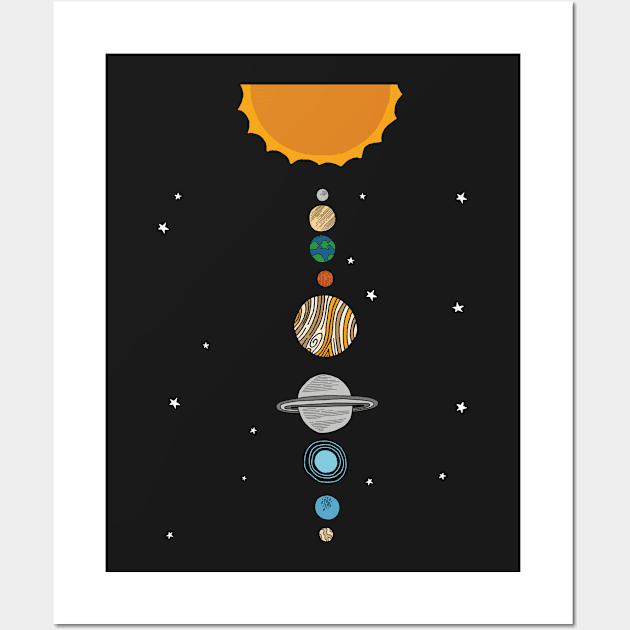 Solar System - Astronomy Science Wall Art by amitsurti